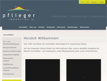 Tablet Screenshot of pflieger-immobilien.de